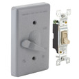 Bell 5121-0 1-Gang Weatherproof Toggle Cover, Vertical, Gray Aluminum