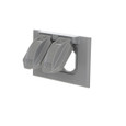 Bell 5180-0 1-Gang Horizontal Weatherproof Duplex Cover, Aluminum, Gray
