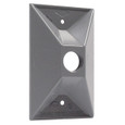 Bell 5186-0 1-Gang Weatherproof Cluster Cover with 1/2 in. Threaded Outlet, Die Cast Aluminum, Gray