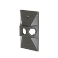 Bell 5189-2 1-Gang Weatherproof Cluster Cover, Die Cast Aluminum, Bronze