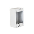 Bell 5320-1 1-Gang Weatherproof Outlet Box, Aluminum, Three 1/2 in. Threaded Outlets, White