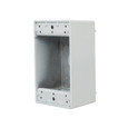 Bell 5321-1 1-Gang Weatherproof Outlet Box with Four 1/2 in. Threaded Outlets, White Aluminum
