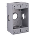 Bell 5332-0 1-Gang Weatherproof Outlet Box, Aluminum, Gray