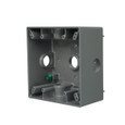 Bell 5338-0 2-Gang Weatherproof Outlet Box, Aluminum, Gray