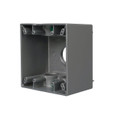 Bell 5389-0 2-Gang Weatherproof Deep Box, Aluminum, Five 1 in. Threaded Outlets, Gray
