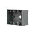Bell 5390-0 3-Gang Weatherproof Deep Box, Aluminum, Seven 3/4 in. Threaded Outlets, Gray