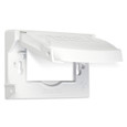 Bell MX1250W 1-Gang Flip Weatherproof Device Cover, Aluminum, White