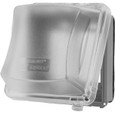 TayMac MM2420C 2-Gang Weatherproof In-Use Cover, EXTRA DUTY® Series, 55-in-1, 2-3/4 in. Deep, Clear