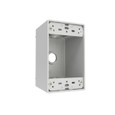 TAYMAC SD350WH 1-Gang Metallic Weatherproof Deep Box, Three 1/2 in. Threaded Outlets, White