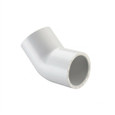 Spears 417-015 1-1/2" PVC 45° SOC Schedule 40 Elbow