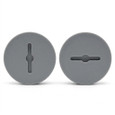 Mulberry 30294 1-Inch Gray Die-Cast Zinc Round Threaded Slotted Closure Plug