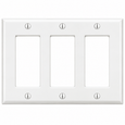 Mulberry 86403 Steel Device Mount 3-Gang GFI Block Wallplate, White