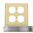 Mulberry 99102 Steel 2-Gang Duplex Receptacle Wallplate in Ivory
