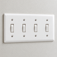 Mulberry Toggle Switch Wallplate, Painted Steel, White