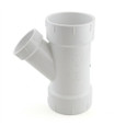 Spears P601 Series PVC DWV Reducing Wye Fitting, Hub x Hub x Hub