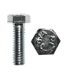 Minerallac 1/4-20 Grade 2 Hex Head Tap Bolt, Zinc Plated Steel
