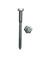 Minerallac 1/4" Hex Head Lag Screw, Zinc Plated Steel Construction