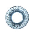 Minerallac Flange Whiz Nuts, Zinc Plated, Jar, 100 Pack
