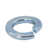 Minerallac 3/8" Split Lock Washers - Medium Split, Zinc Plated Steel