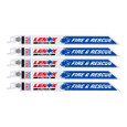 Lenox 20577850R 8-Inch Bi-Metal Fire & Rescue Reciprocating Saw Blade, 10/14 TPI, 5-Pack