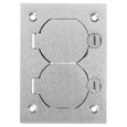 Hubbell Wiring SA3825 Aluminum 1-Gang Carpet/Tile Concrete Floor Box Cover, ScrubShield® Finish, 4.15-Inch x 2.99-Inch