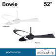 Minka-Aire F933 - Bowie 52" - 3 Blade Indoor Ceiling Fan