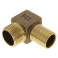 Boshart HL-100NL No-Lead Bronze Hydrant Elbow, 1" MPT x 1" Insert
