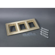 Wiremold 837B Omnibox Triple Gang Rectangular Brass Carpet/Tile Flange