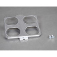 Wiremold M-2DR Walkerduct Multiplex Dual Duplex Faceplate, Brushed Aluminum