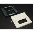 Wiremold V4047RF Two-Gang Overlapping Cover, Steel, Ivory Finish