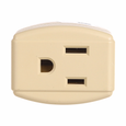 Eaton 1482V-BOX Three-Outlet Cube Tap, Ivory Thermoplastic, 15A 125V