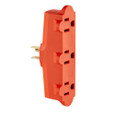 Leviton 699 Orange Triple-Tap Adapter, NEMA 5-15P and R, Pack of 100