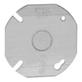 Steel City 3-1/2" Round/Octagon Box Cover, Flat, 1/2" KO