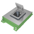 Wiremold RFBA 4-Gang Steel Floor Box with Removable Dividers