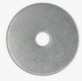 Minerallac 1/4" x 2" Zinc Plated Steel Fender Washers - Wide Bearing Surface Hardware, 100 Pack