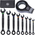 Klein Tools 90-Tooth Ratcheting Combo Wrench Set, 8-Piece
