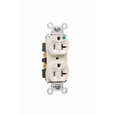 Pass & Seymour Heavy-Duty Hospital-Grade Compact Duplex Receptacle, 20A 125V