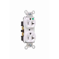 Pass & Seymour Heavy-Duty Hospital-Grade Compact Duplex Receptacle, 20A 125V