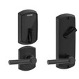 Schlage Residential FE410F - Grade 2 Electric Deadbolt Lock, Includes Touchless, Bluetooth Smart Reader, Keyless, No Cylinder Override, Broadway Lever, Unit is Software Programmable, Supports 500 Users, (4) AA Batteries
