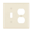 Pass & Seymour TP18 TradeMaster 2-Gang Nylon Wall Plate, Toggle & Duplex Receptacle Opening