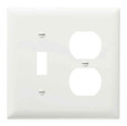 Pass & Seymour TP18 TradeMaster 2-Gang Nylon Wall Plate, Toggle & Duplex Receptacle Opening