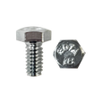 Minerallac Grade 2 Steel Hex Head Bolt 1/4"-20 Zinc Plated Fully Threaded, 100 Pack