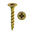 Minerallac Drywall Screws with Bugle Head, Coarse Thread, Phillips Drive, Yellow Zinc Plated Steel, 100 Pack
