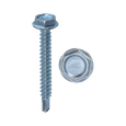 Minerallac #10-16 Tek Screws with Hex Washer Head, Zinc Plated Steel, 100 Pack