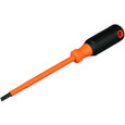 Klein Tools Insulated Screwdriver, Cabinet Tip, 6-Inch Round Shank