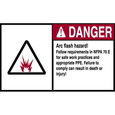 IDEAL Industries Danger Label, NEC Arc Flash, Adhesive