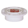 Sioux Chief 886-4PT TKO Flush-to-Floor Closet Flange with Stainless Steel Ring, 4" PVC Hub