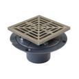 Sioux Chief PVC Shower Pan Drain, Round/Square Strainer