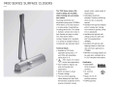 Dormakaba 7414 series surface closer spec sheet showing features, certifications, and ANSI/BHMA A156.4 Grade 1 listing
