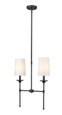 Z-Lite 3033-2L-MB Emily 2-Light Linear Chandelier